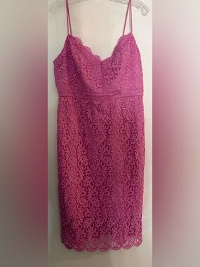 J.Crew Pink Lace Dress Size 12 NWT
Sleeveless Floral
Lace Cocktail